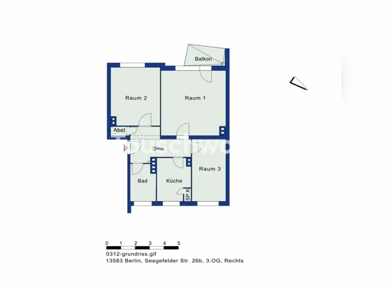 Tauschwohnung: Tausche meine günstige 2,5-Zimmer-Wohnung in Spandau — photo 1